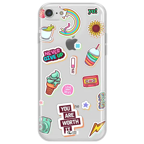 Summer Stickers Apple iPhone 7 Clear TPU Case