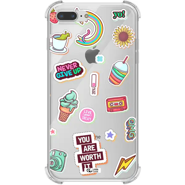 Summer Stickers Apple iPhone 8 plus Clear PC Case