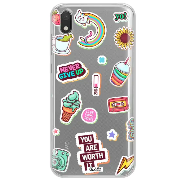 Summer Stickers Huawei Honor 8S Clear TPU Case