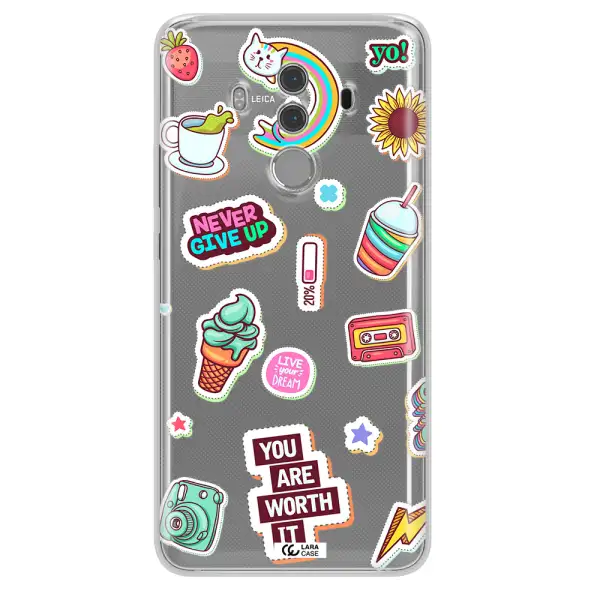 Summer Stickers Huawei Mate 10 Pro Clear TPU Case