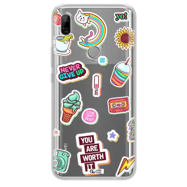 Summer Stickers Huawei P Smart Z Clear TPU Case