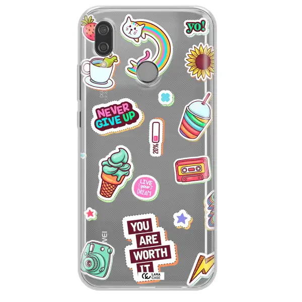Summer Stickers Huawei P20 Lite Clear TPU Case