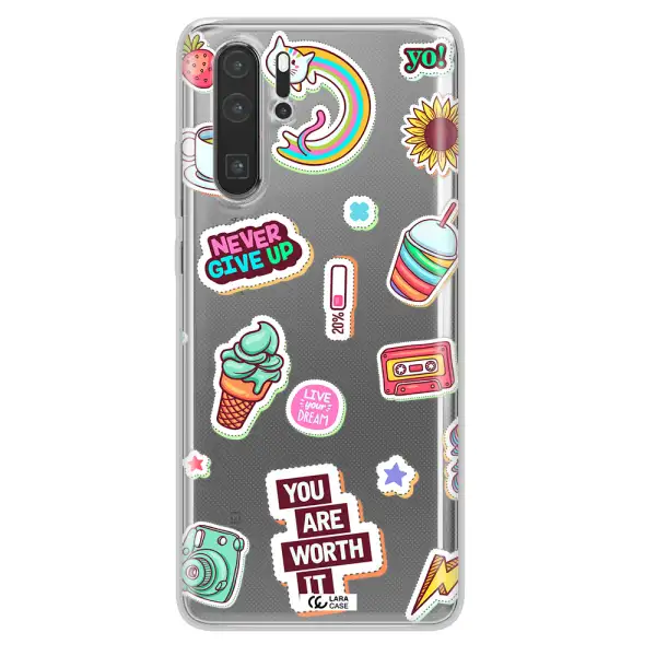 Summer Stickers Huawei P30 Pro Clear TPU Case