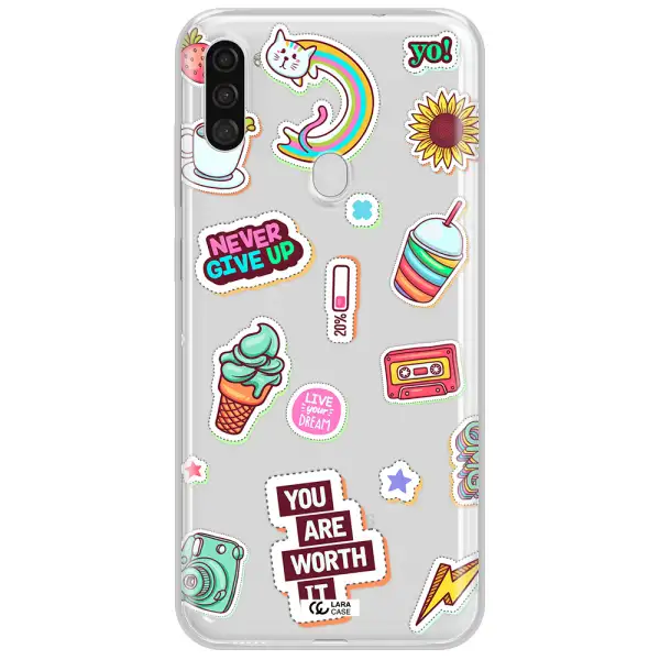 Summer Stickers Samsung A11 Clear TPU Case