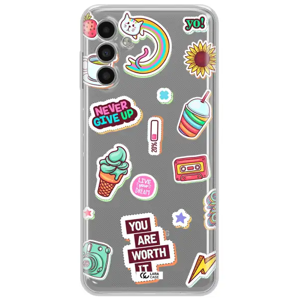 Summer Stickers Samsung A13 5G Clear Tpu Case