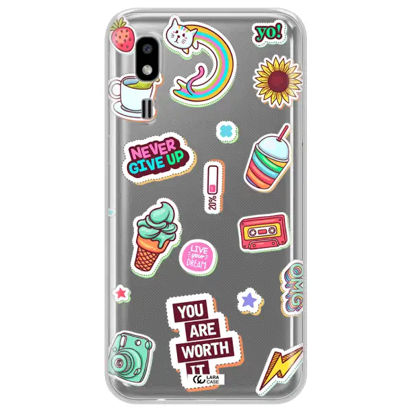 Summer Stickers Samsung A2 Core Clear TPU Case
