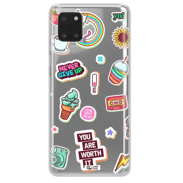 Summer Stickers Samsung A81 Clear TPU Case
