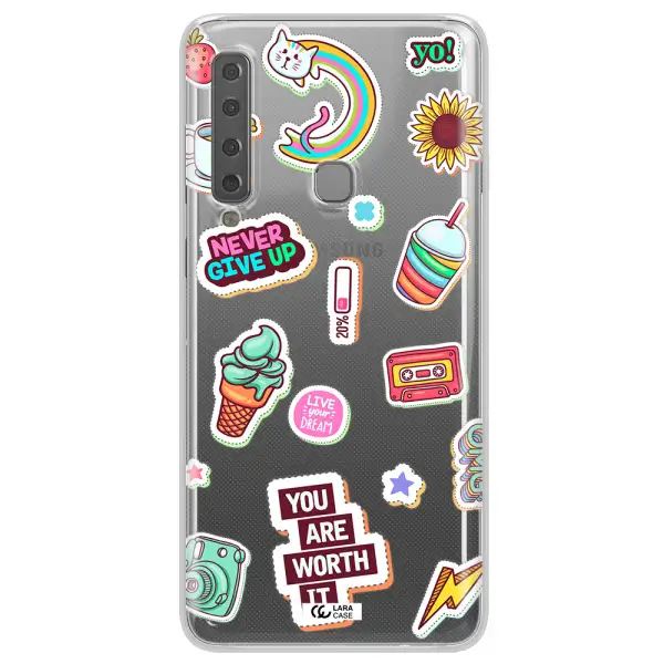 Summer Stickers Samsung A9 2018 Clear TPU Case