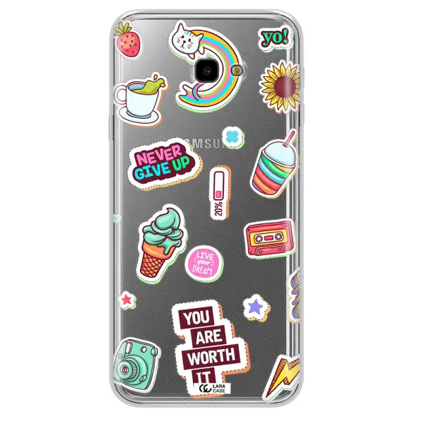 Summer Stickers Samsung J4 Plus Clear TPU Case