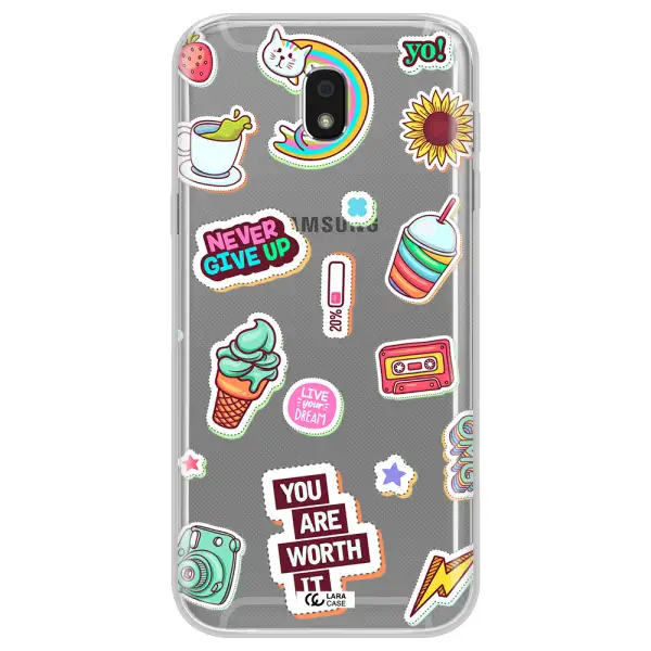 Summer Stickers Samsung J5 2017 Clear TPU Case