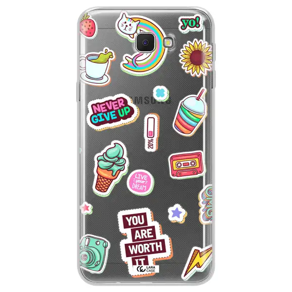 Summer Stickers Samsung J5 Prime Clear TPU Case