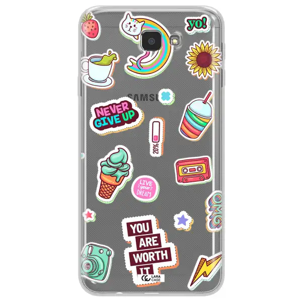 Summer Stickers Samsung J7 Prim Clear TPU Case