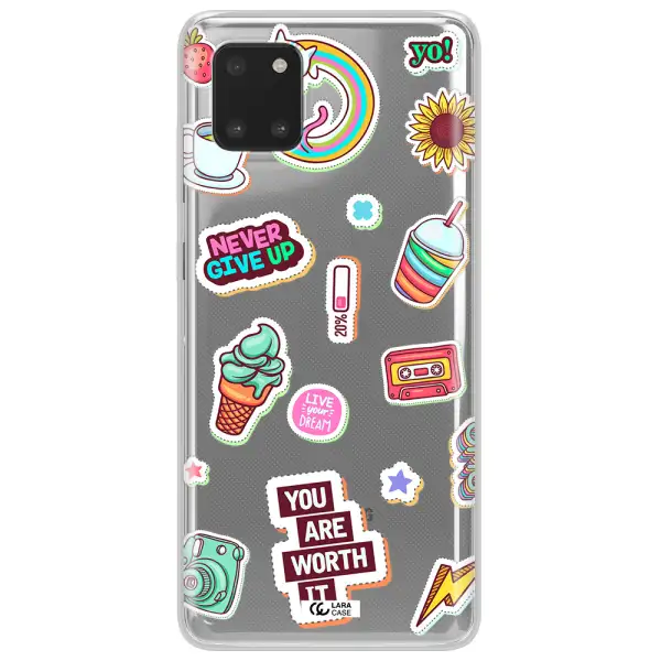 Summer Stickers Samsung Note 10 Lite Clear TPU Case