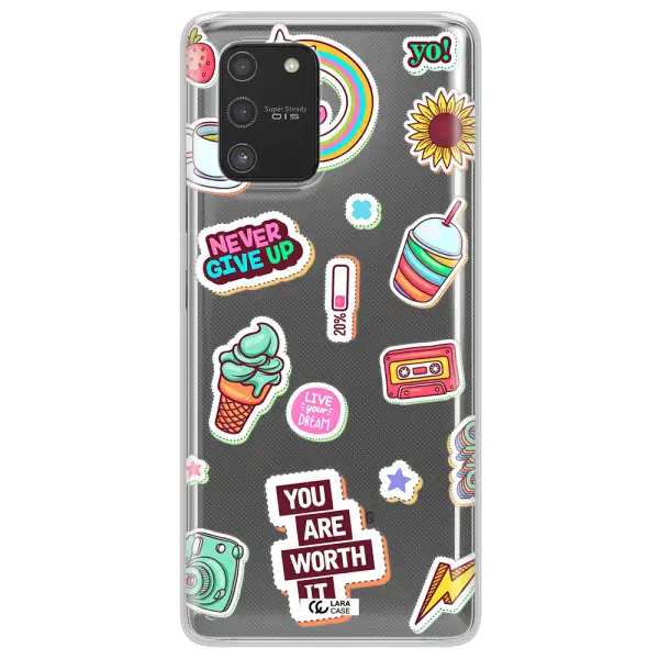 Summer Stickers Samsung S10 Lite Clear TPU Case