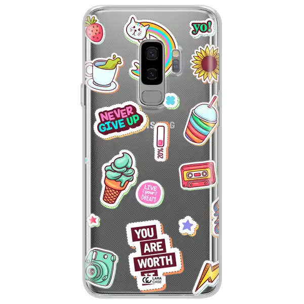 Summer Stickers Samsung S9 Plus Clear TPU Case