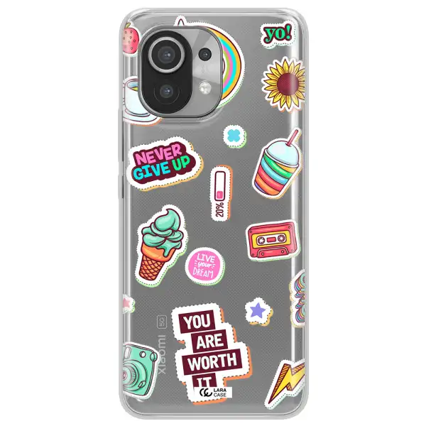 Summer Stickers Xiaomi Mi 11 Clear TPU Case