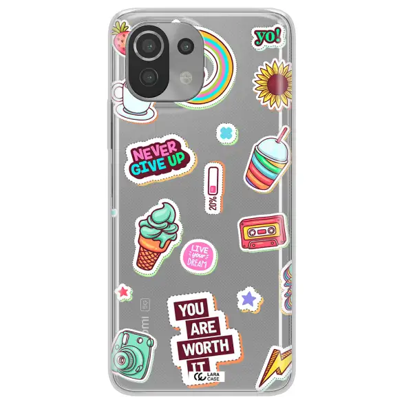 Summer Stickers Xiaomi Mi 11 Lite Clear TPU Case