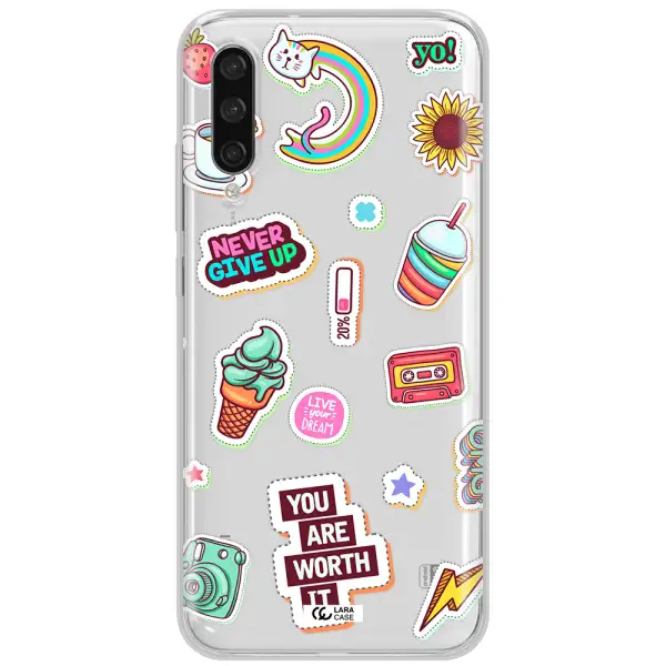 Summer Stickers Xiaomi Mi A3 Clear Tpu Case