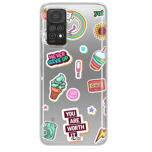 Summer Stickers Xiaomi Note 11 Pro Clear TPU Case
