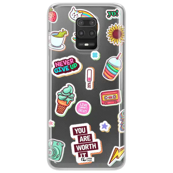 Summer Stickers Xiaomi Note 9S Clear TPU Case