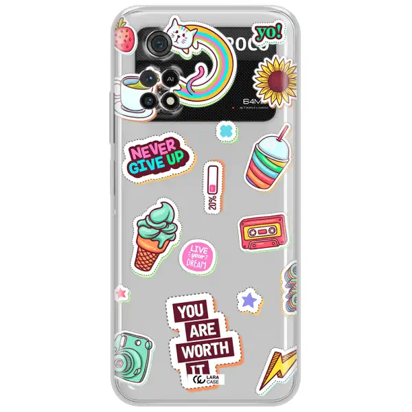 Summer Stickers Xiaomi Poco M4 Pro 4G Clear Tpu Case