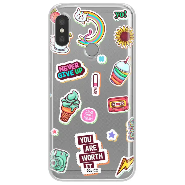 Summer Stickers Xiaomi Redmi 6 Pro Clear TPU Case
