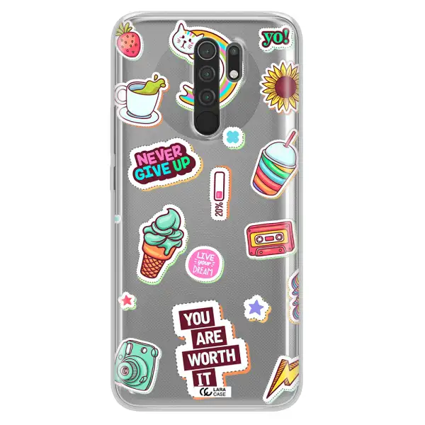Summer Stickers Xiaomi Redmi 9 Clear TPU Case
