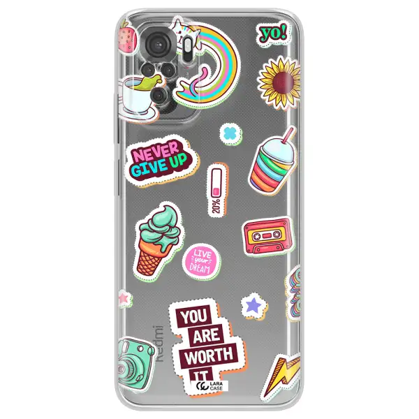 Summer Stickers Xiaomi Redmi Note 10S Clear Tpu Case