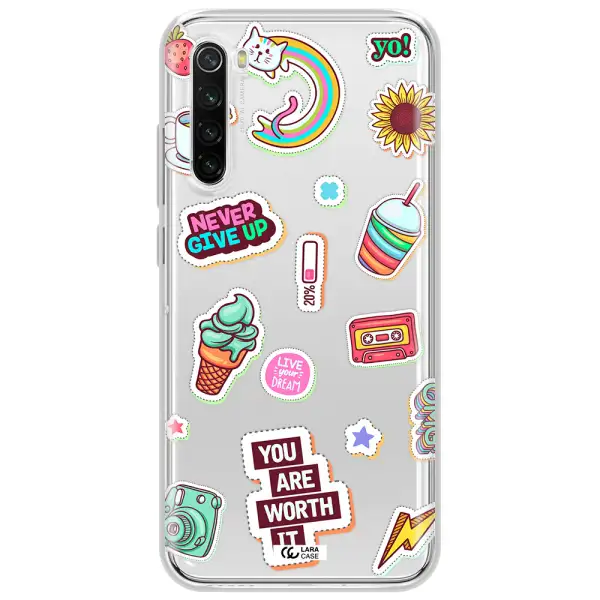 Summer Stickers Xiaomi Redmi Note 8T Clear Tpu Case