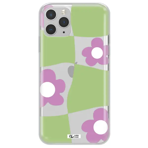 Five Petal Purple Flower Apple iPhone 11 pro max Clear TPU Case