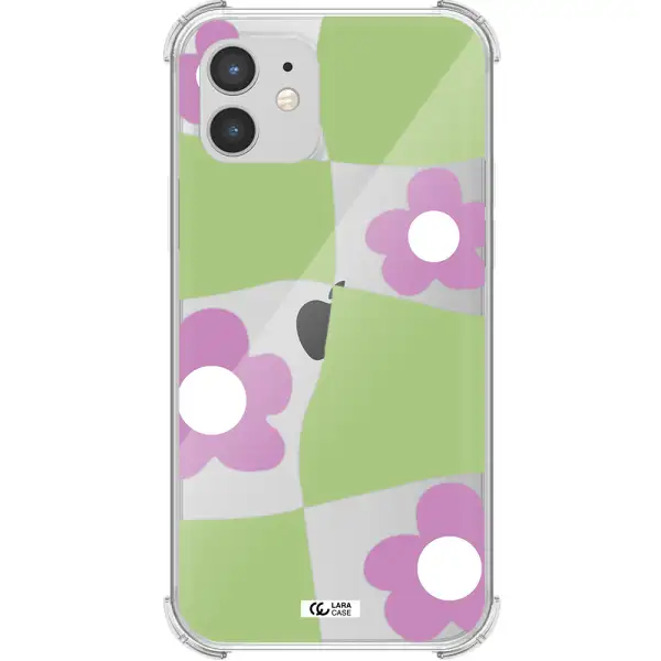 Five Petal Purple Flower Apple iPhone 12 mini Clear PC Case