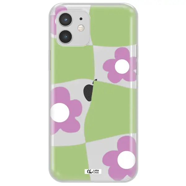 Five Petal Purple Flower Apple iPhone 12 mini Clear TPU Case