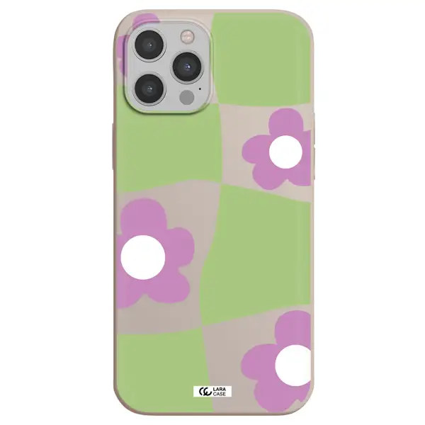 Five Petal Purple Flower Apple iPhone 12 pro max Silicone Stone Case