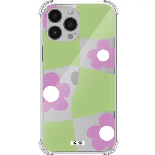 Five Petal Purple Flower Apple iPhone 13 Pro Max Clear PC Case