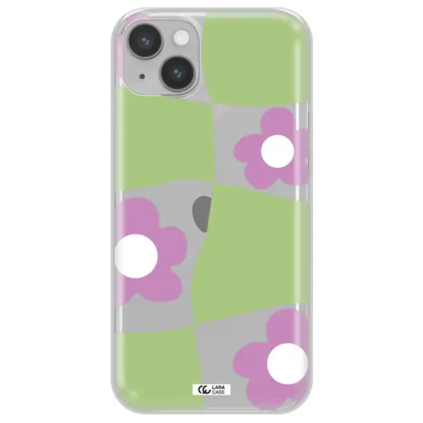 Five Petal Purple Flower Apple iPhone 14 Clear TPU Case