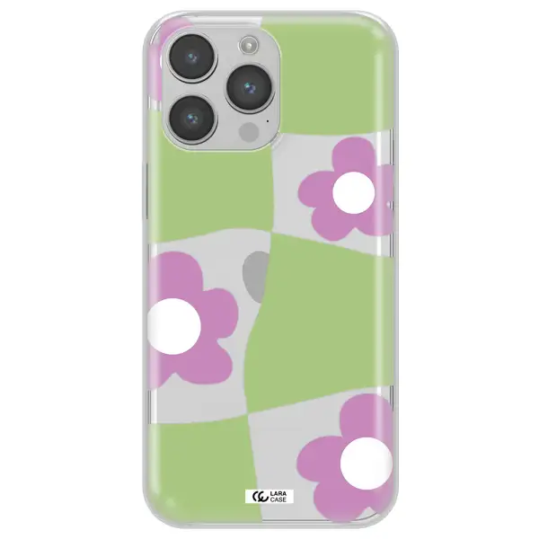 Five Petal Purple Flower Apple iPhone 14 pro max Clear TPU Case