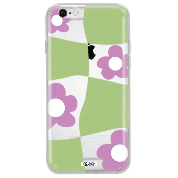 Five Petal Purple Flower Apple iPhone 6 Clear TPU Case