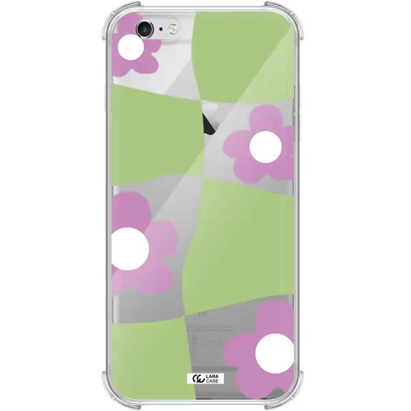 Five Petal Purple Flower Apple iPhone 6 s plus Clear PC Case