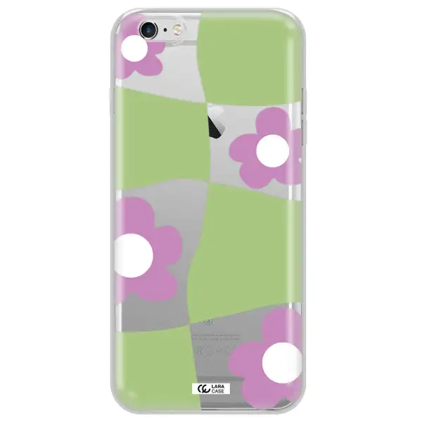 Five Petal Purple Flower Apple iPhone 6 s plus Clear TPU Case