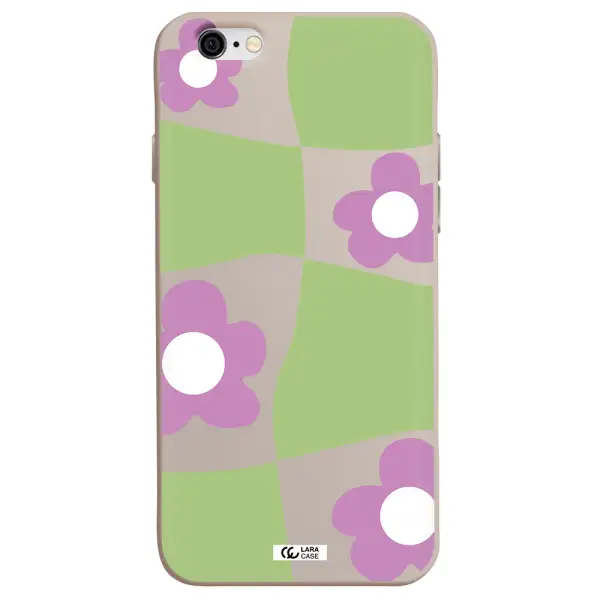Five Petal Purple Flower Apple iPhone 6 Silicone Stone Case