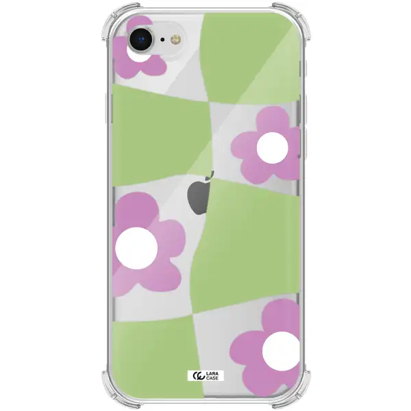 Five Petal Purple Flower Apple iPhone se 2020 Clear PC Case