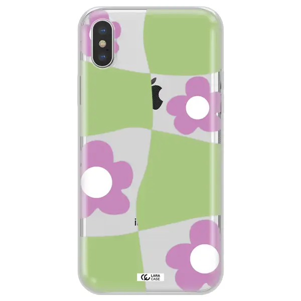 Five Petal Purple Flower Apple iPhone X Clear TPU Case