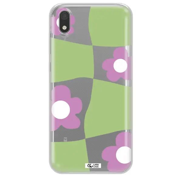 Five Petal Purple Flower Huawei Honor 8S Clear TPU Case