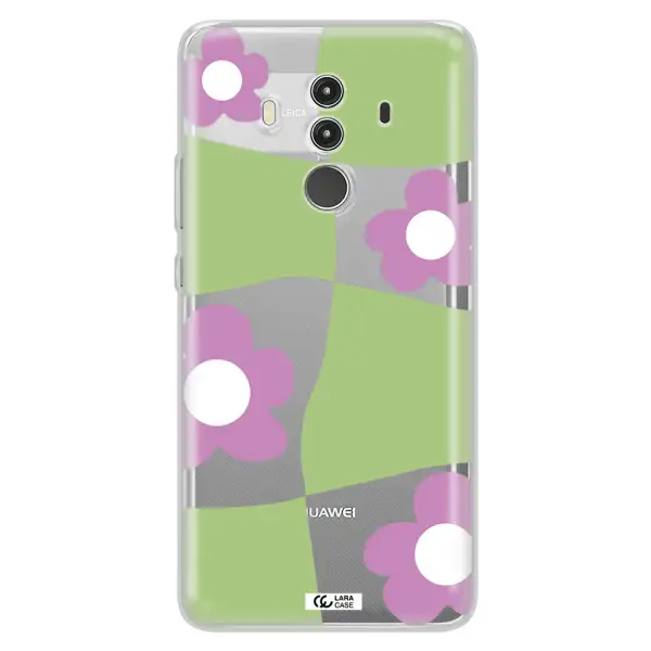 Five Petal Purple Flower Huawei Mate 10 Clear TPU Case