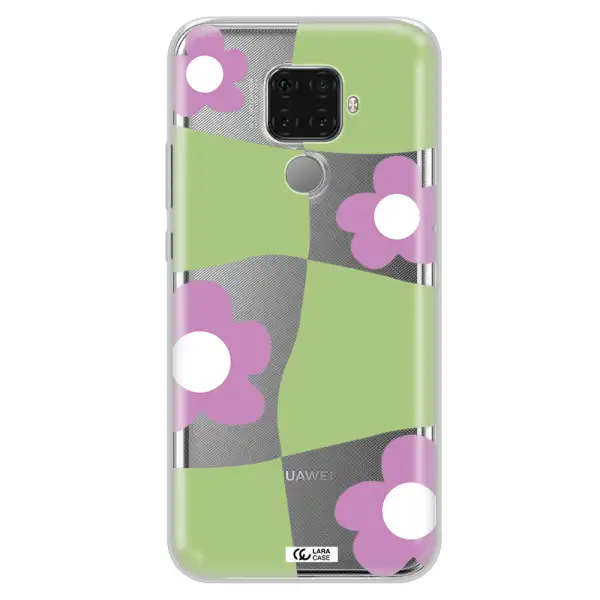 Five Petal Purple Flower Huawei Mate 30 Lite Clear TPU Case