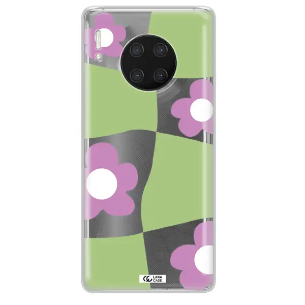 Five Petal Purple Flower Huawei Mate 30 Pro Clear TPU Case