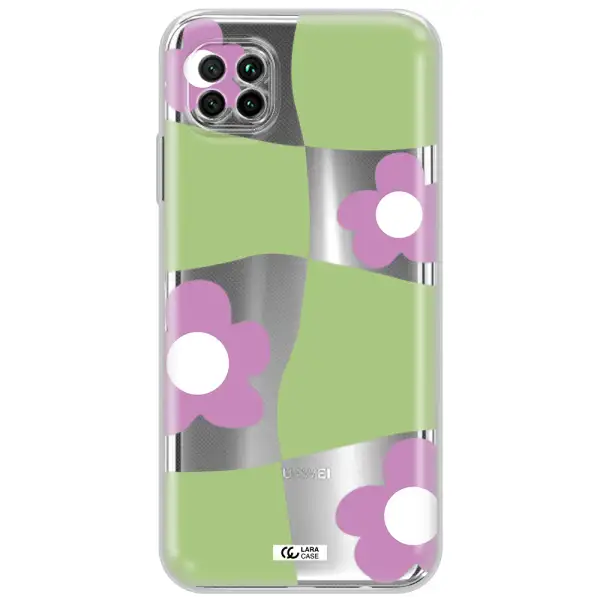 Five Petal Purple Flower Huawei Nova 7I Clear Tpu Case