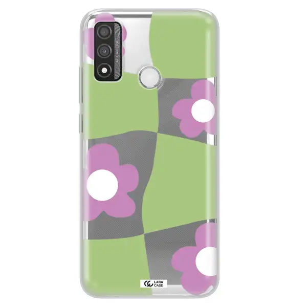 Five Petal Purple Flower Huawei P Smart 2020 Clear TPU Case