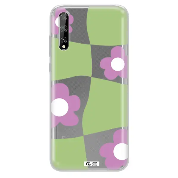 Five Petal Purple Flower Huawei P Smart S Clear TPU Case