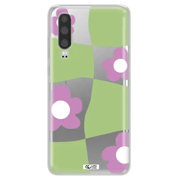 Five Petal Purple Flower Huawei P30 Clear TPU Case